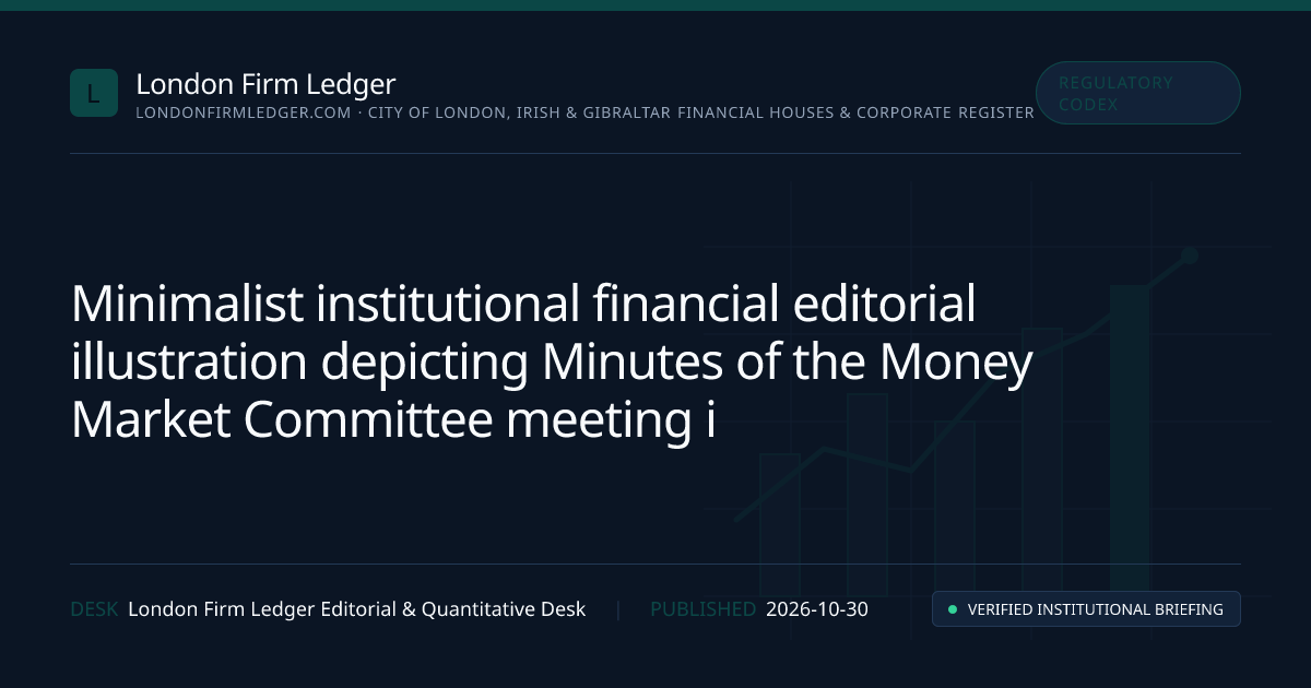 Editorial financial chart and market structure illustration representing Minutes of the Money Market Committee meeting – September 2026 — London Firm Ledger Reference Entry (Minutes of the Money Market Committee meeting)